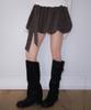 ROSEFRANTZ Balloon Check Belted Miniskirt [Brown]
