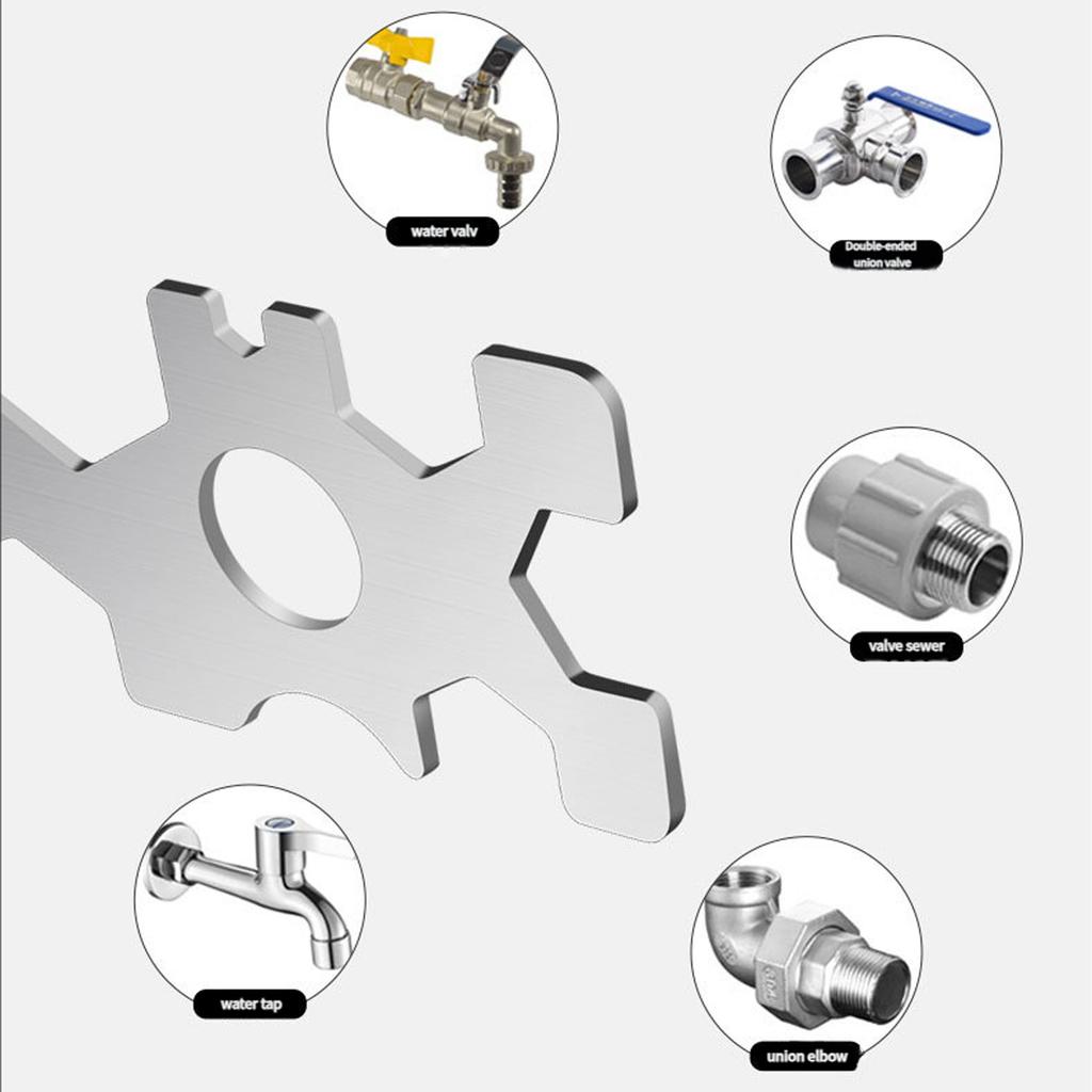 Klucz wielofunkcyjny 15 w 1 z poziomicą, regulowany klucz płaski do instalacji rur łazienkowych, narzędzie do napraw