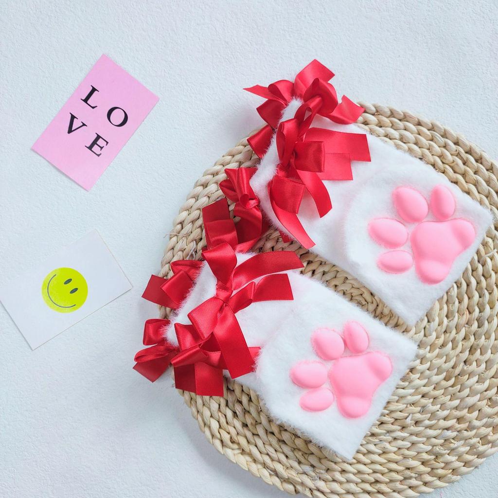 3D Cat Paw Silicone Thigh-High Socks - Cute Anime Lolita JK Style