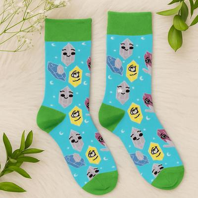 Chaussettes en bambou Imprimé pierres précieuses S/M