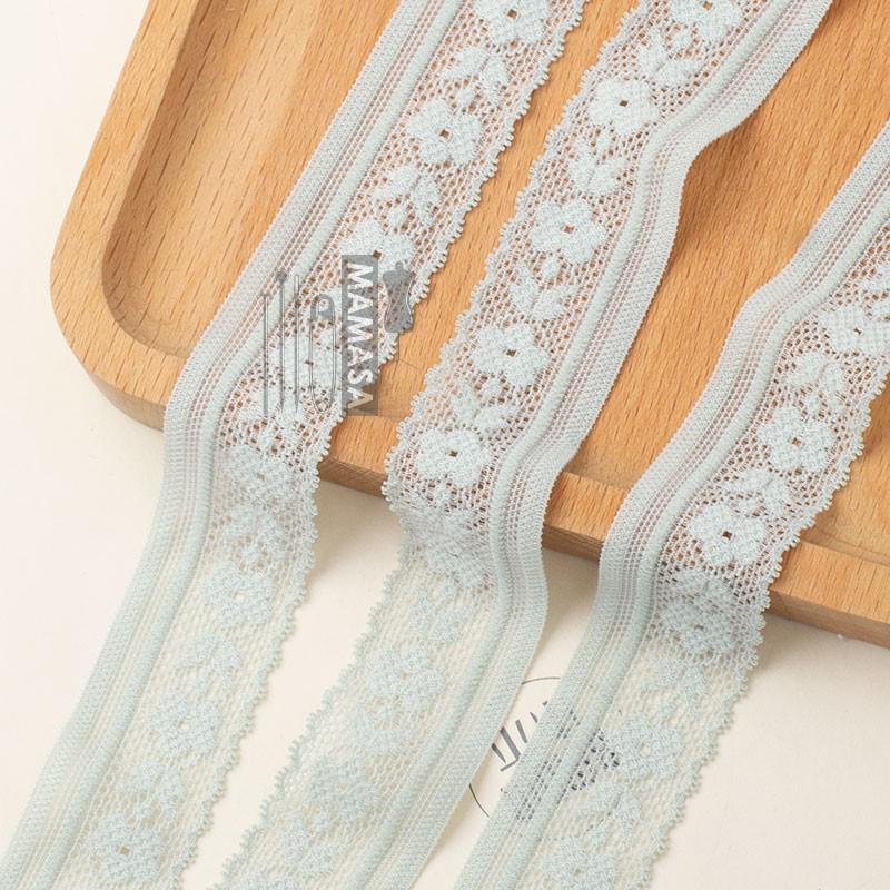 2.5cm Wide Colorful Elastic Lace Trim for DIY Underwear, Clothing, and Hair Accessories