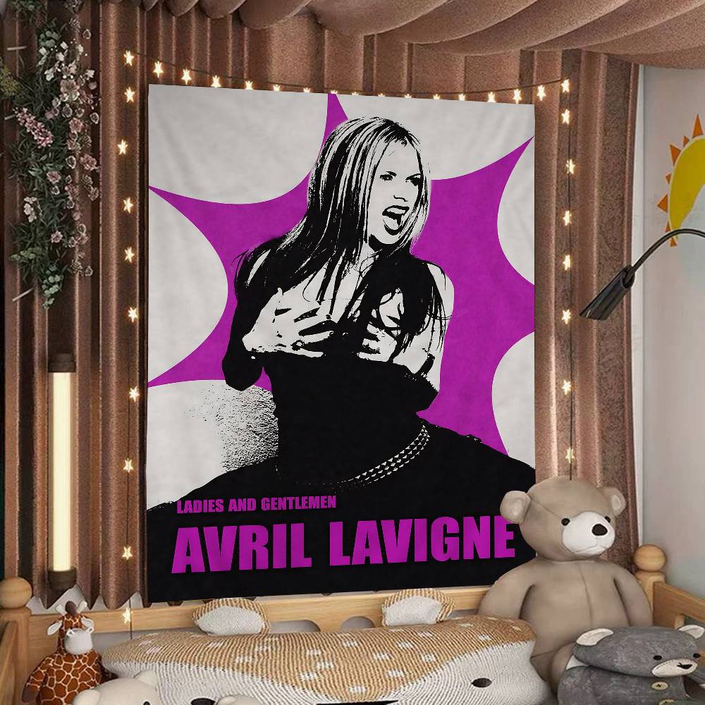 Arazzo da Parete Avril Lavigne The Black Star Tour 2012 Live in Concerto Decorazione Nostalgica per Stanza per Fan di Musica Pop Punk dei Primi Anni 2000