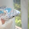 Korean-Style Polka Dot & Heart iPhone 17 Pro Max Case - Black & Blue, Drop-Proof Protection for Apple 16.