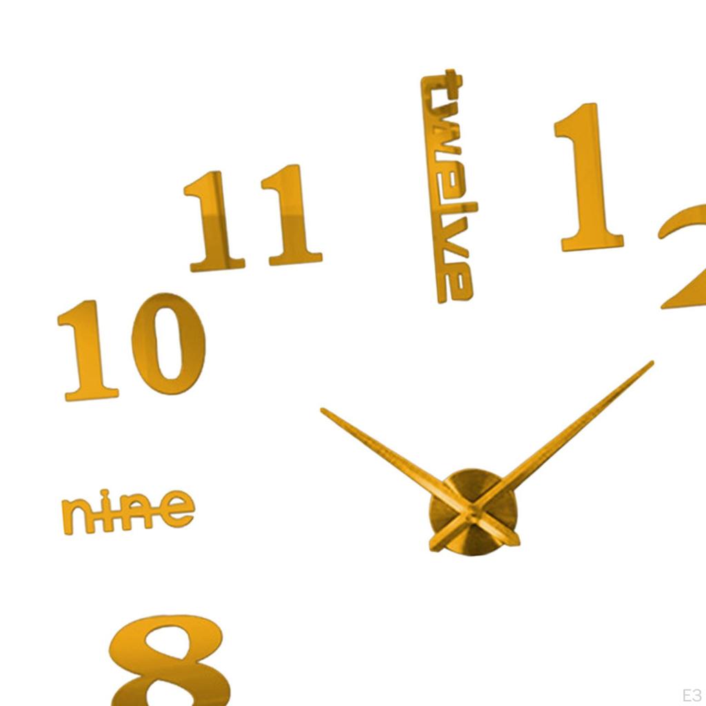 Clock Detachable Frameless Silent Hanging Digital DIY Acrylic Home Decoration Living Room