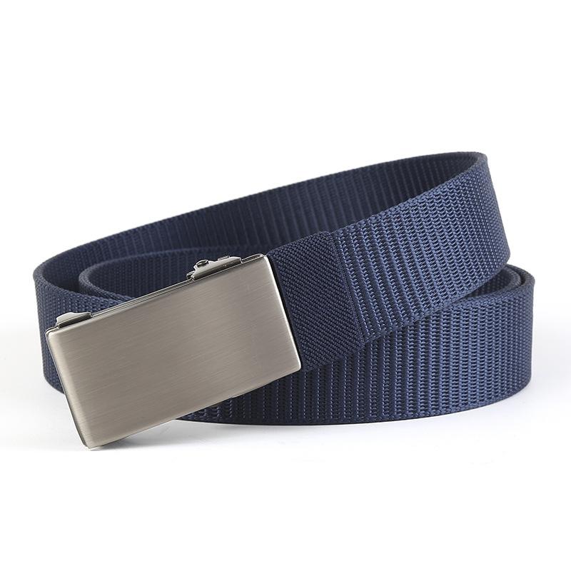 

Нейлоновый ремень для мужчин, холст, джинсовые рабочие брюки, ремень для внутренней одежды, беззубый, без отверстий, с автоматической пряжкой, ремень 125cm