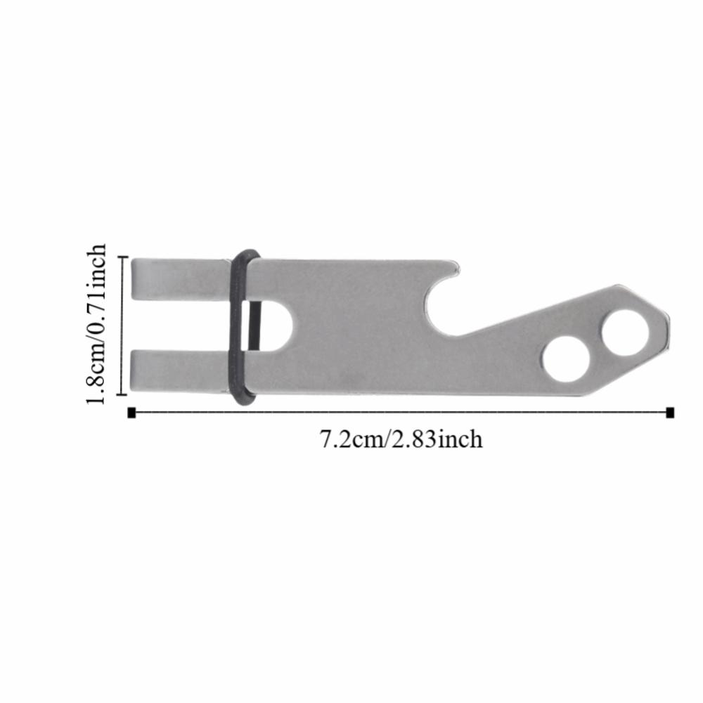 Durable Stainless Steel Suspension Belt Clip With Rubber Ring Compact Belt Clip Double-Sided Keychain Clip Hiking