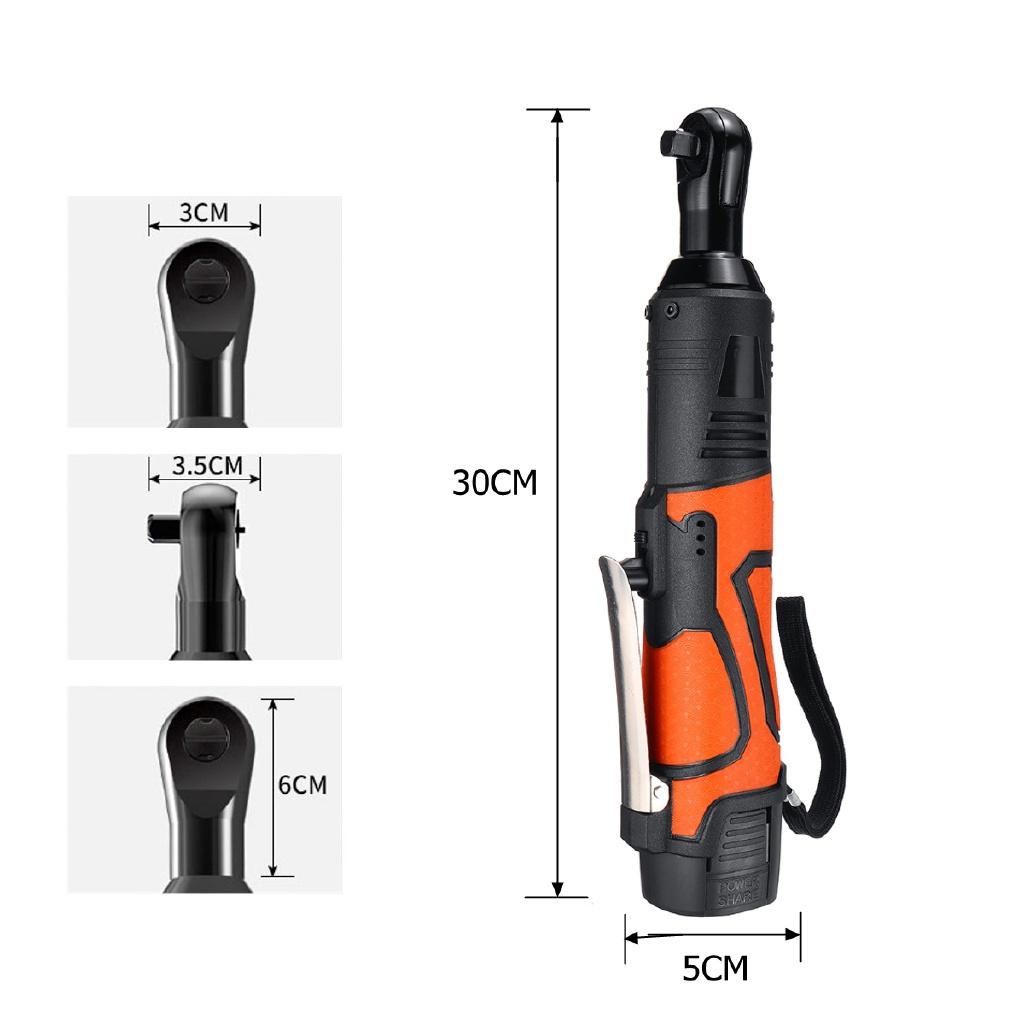 60NM 18V Electric Wrench Kit 3/8 Cordless Ratchet Wrench Rechargeable Scaffolding Torque Ratchet with LED Working Light