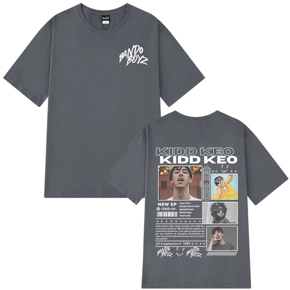 Rapper Kidd Keo Bando Boyz Tour 2025 Merch T-shirts Men's Women Fashion Hip Hop Street T-shirt Casual  Oversized T Shirts