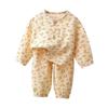 Kids' Pure Cotton Cartoon Pajama Set - Nine-Sleeve Homewear for Boys & Girls