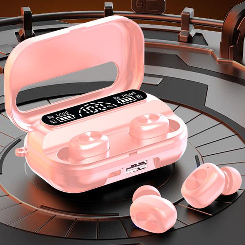 

Беспроводная Bluetooth-гарнитура T8: Новая конструкция наушников-вкладышей со шнурком, сверхдлительным сроком службы батареи и шумоподавлением. розовый