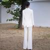 Women's Elegant White Designer Blazer Set: Professional Korean-Style Formal Wear for Interviews and Social Events