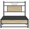 Bed Frame without Mattress Sonoma Oak Finish 80 x 200 cm Wood Based Material