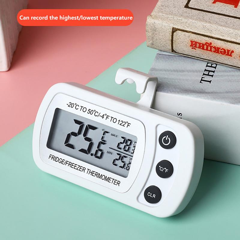 Fridge Thermometer With Hook Anti-Humidity Refrigerator Freezer Electric Lcd Display Digital Thermometer Temperature Monitor