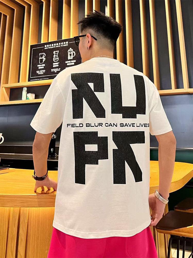 

Rare 2026 Summer Colorful American Letter ShortSleeved Casual Pure Cotton Heavyweight American TShirt for Men and Women 4XL