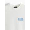 H M Loose FiT PrinTed T sHirT wHiTe synTHesis