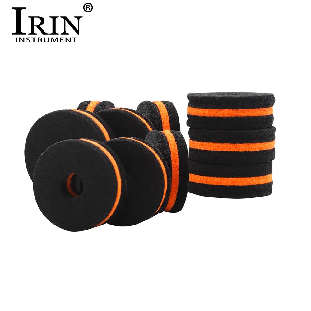 IRIN 10 Pcs Cymbals Felt Pad Percussion Instrument Parts Music Parts Drum Slices Felt Pad Protection Set Replacement Tools