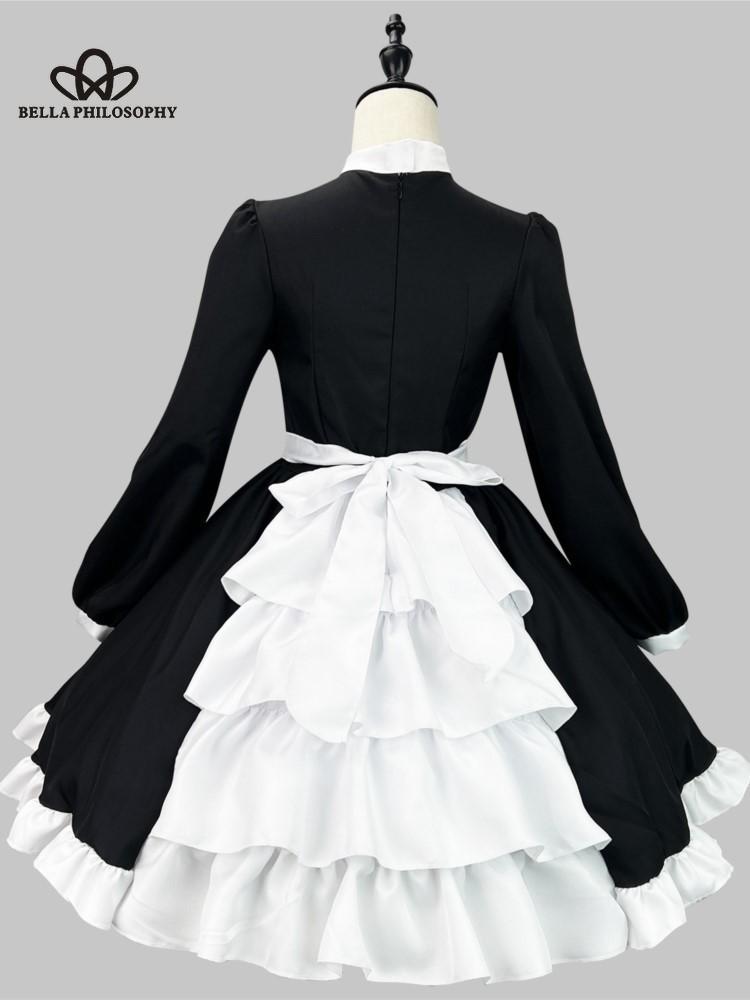 2023Women Maid Dress Maid Outfit Apron Dress Cross Dressing Housekeeper Dress Japanese Uniforms Halloween Cosplay Costume