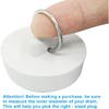 2 Pack Rubber Drain Stopper, Universal Bathroom Sink Stopper Bathtub Drain Plug, Fits 1-1/2 Inch for Bathroom Kitchen Sink Tub Drain