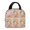 Cartoon Cute Dinosaur Pattern Insulated Lunch Bag for Women Office Cooler Thermal Food Box Tote Portable Lunch Boxes Container