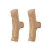 Key Hanger With Screws Bathroom Wooden Hook Non-slip Hook For Coats Bags Hats Tree Branch Wall Mounted Decor Organizer Hooks