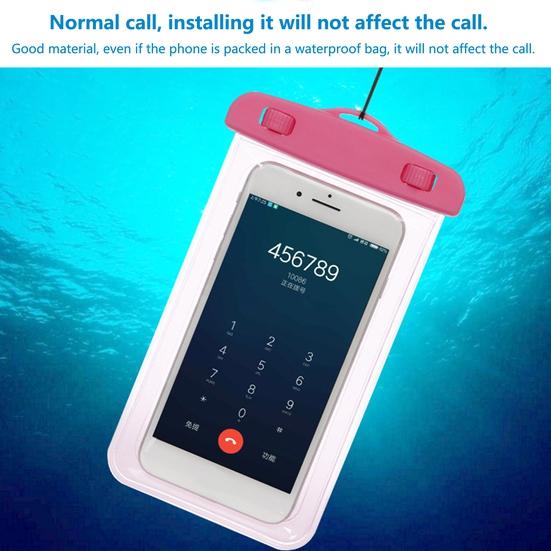 1 Set Phone Dry Bag Touchscreen Anti-scratch Waterproof Shockproof PVC Beach Camping Waterproof Phone Bag Water Sports