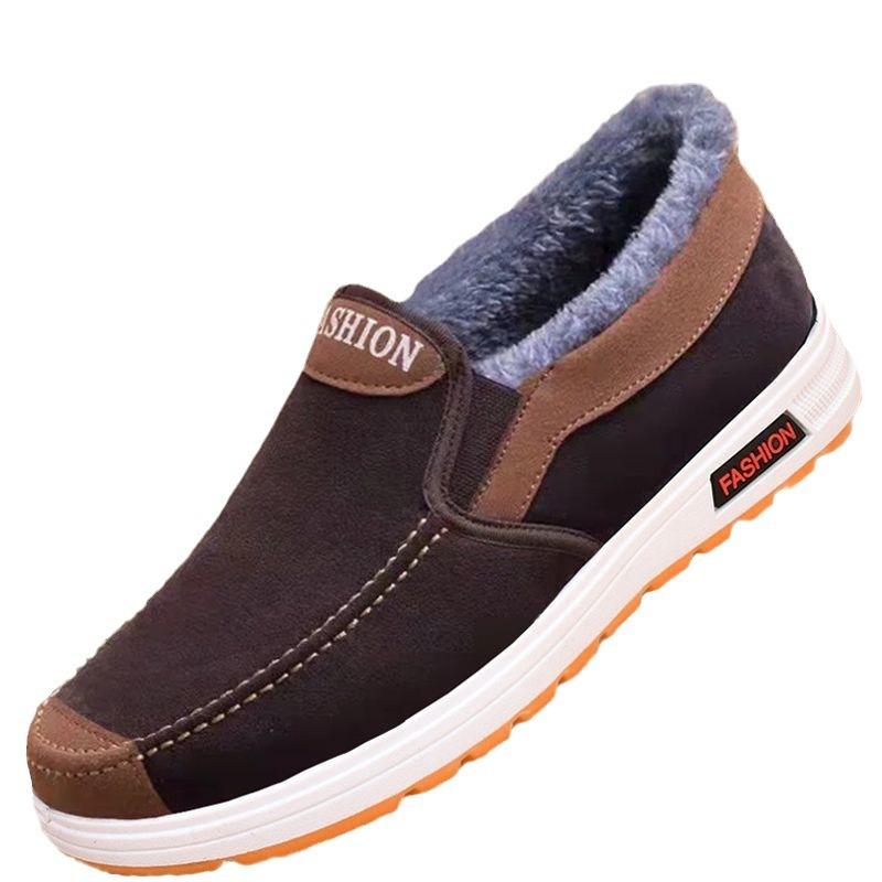 Winter Cloth Shoes Cotton Shoes Non-slip Soft-soled Warm Cotton Shoes Thickened and Velvet Medium Cotton Boots