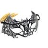 Halloween Costume Mask With Metallic Embellishments For Cosplay And Party Wear