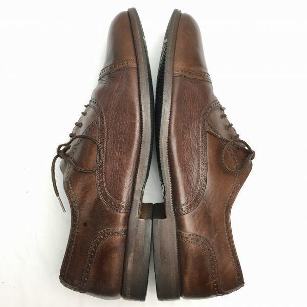Vintage Mezlan Semi Brogue Cap Toe Business Shoes Brown Size 8W / 26.0cm(USED)