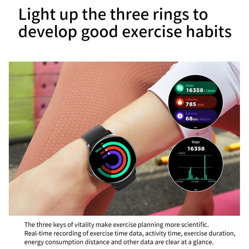 New Ultra-Thin Fashion Women Smart Watch 1.43 inch  Sports Health Bracelet Bluetooth Call Waterproof Smartwatch Android