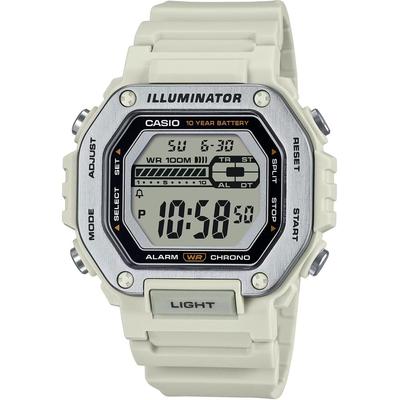 Standard Digital Watch MWD-110H-8AV Metal Face Light Beige Men's