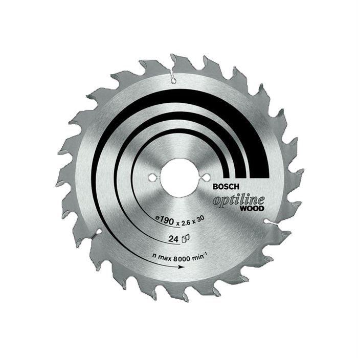 Scie circulaire BOSCH - Optiline Wood - lame 150x20, 24 dents - pour bois