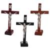 Catholic Wood Crucifix With Stand Vintage Religious Decoration Gift Catholic Jesus Cross  Church