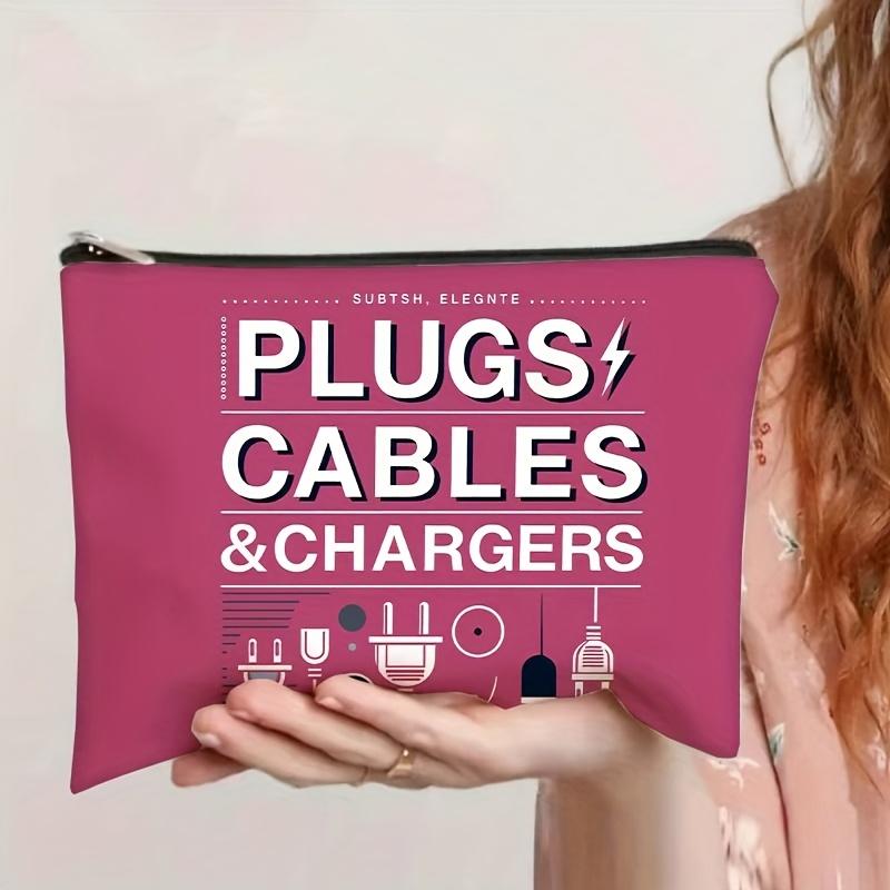 

Durable Cable Organizer Bag - Black, Charger and Plug Storage Bag with Multiple Compartments for Electronic Management, Cable Organizer Ba