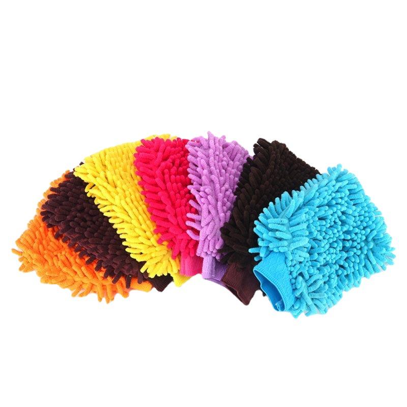 Chenille Bear Paw Car Wash Gloves: Coral Fleece, Waterproof, Non-Damaging, Thickened Cleaning Tool