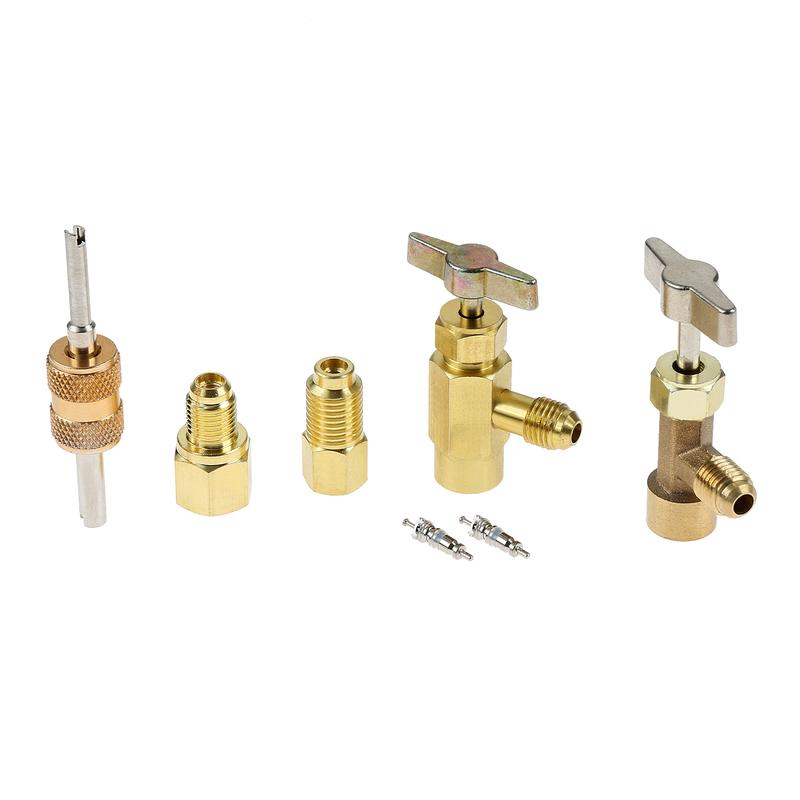 R134A Self-Sealing&Puncture Style Refrigerant Can Tap Valves with Tank Adapters for Refilling Automotive Air Conditioning System