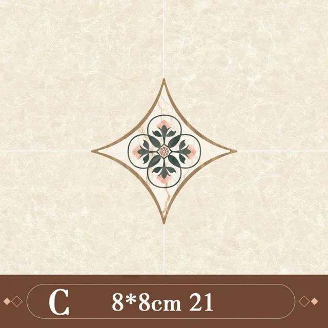 21pcs Removable Floor Sticker Tile Diagonal PVC Ceramic Stickers Living Room Bathroom Sticker Self Adhesive Home Decoration