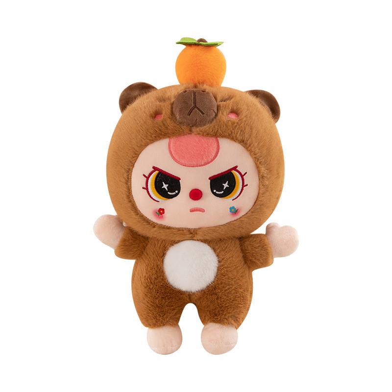 Baby Capybara Persimmon Plush Toy Cartoon Stuffed Animal Doll Gift Decoration
