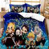 3D-gedrucktes Anime-Bettwäscheset Demon Slayer: Nezuko Tanjirou, Bettbezug, Doppelbett, Zwilling, Voll, Queen-Size-Bett, King-Size-Bett, Bettbezug für Erwachsene und Kinder
