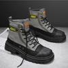 New Men's Ankle Boots, High-quality Outdoor Work Boots, Men's Fashionable Motorcycle Boots, Lace Up High Top Canvas Men's Shoes