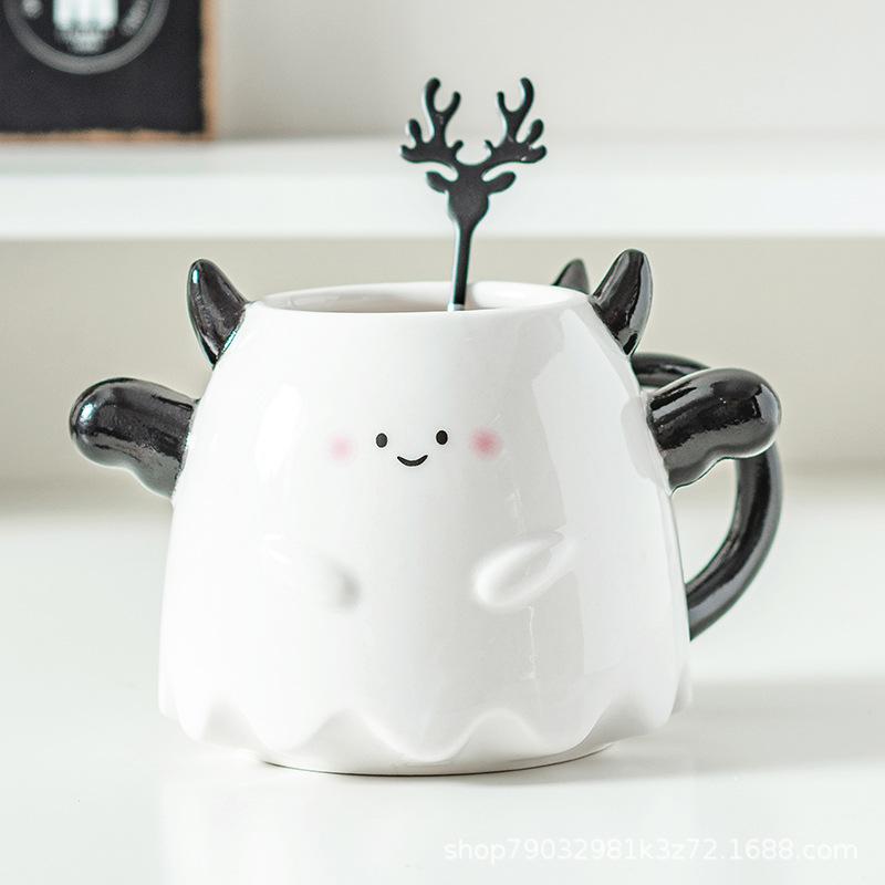 Creative Fun Halloween Little Devil Ceramic Mug Couple Love Water Cup Birthday Gift Drink Tea Mug Office Teacup Home Decoration