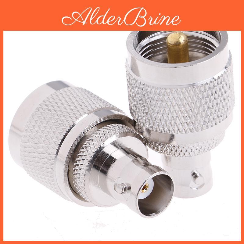 Pl259 Male Uhf Pl259 1x Plug To Bnc Female Jack Rf Coaxial Adapter Connector