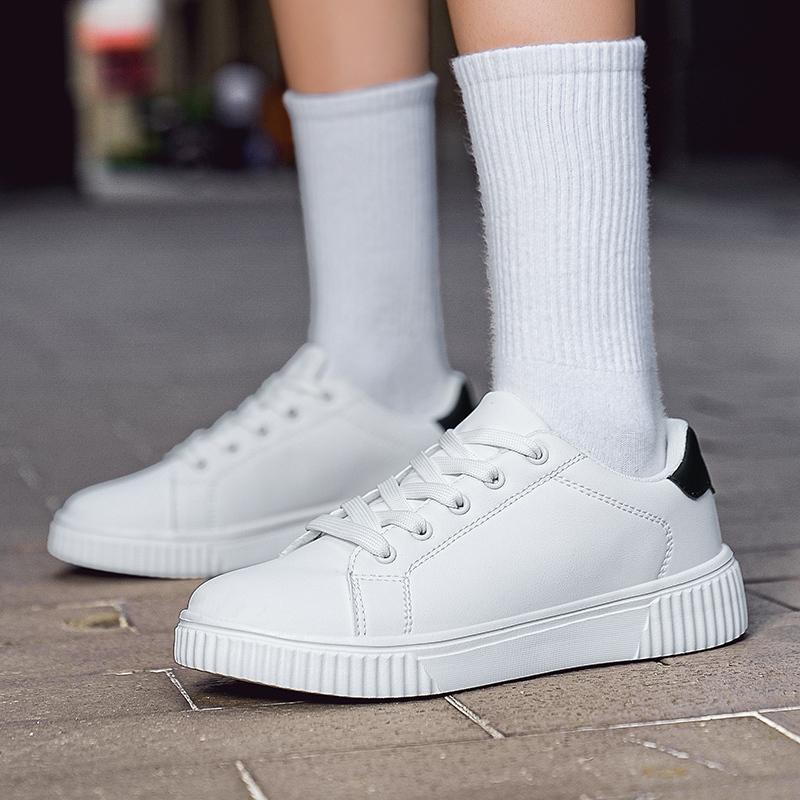  Sneakers White Black Men Shoes Comfortable Casual Skateboard Shoes Men Solid Leisure Sneakers Lightweight Walking Shoes