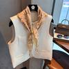Literary small floral cotton and linen headband silk scarf women's spring and autumn waist scarf versatile decorative scarf headscarf triangular scarf