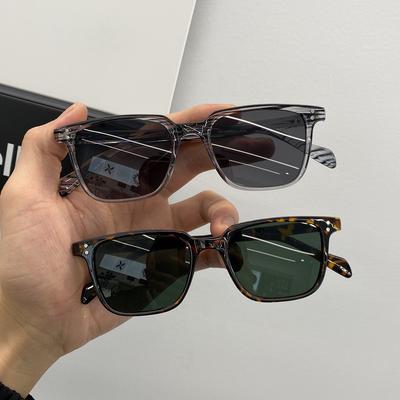 Small Square Frame Sunglasses Female Unique Vintage Style Male Round Face Decorative Slimming Glasses