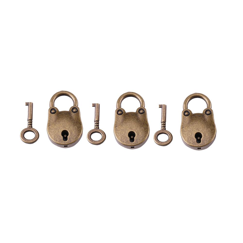 Alloy Vintage Style Mini Padlocks LocK For Small Luggage Box Home Hardware Decoration