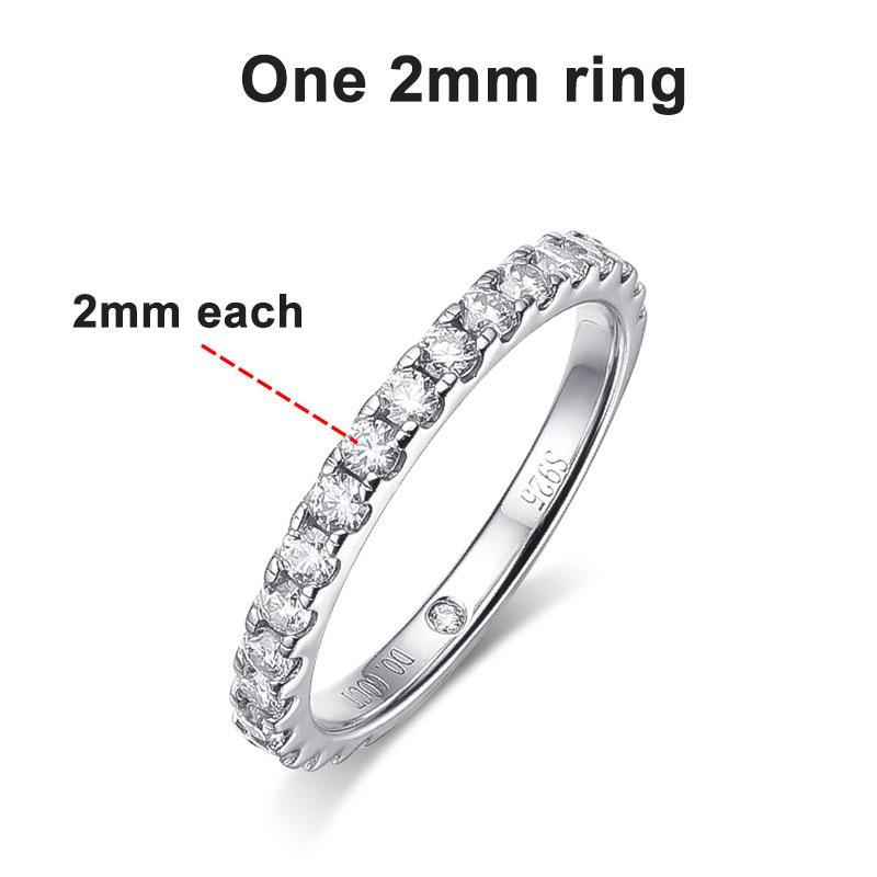 

KNOBSPIN D VVS1 Moissanite Rings for women Sparkling Diamond Bridal Sets with GRA s925 Sliver Plated 18k Eternity Band 4&All moissanite