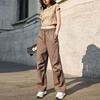 Anta Solid Color High Waist Straight Loose Casual Pants Women bottoms Fawn 962428503-2
