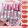 [Pack of Six] Cute Cat Playful Lip Glaze Set Mirror-Like Water Gloss Moisturizing and Whitening Gift Box for Students