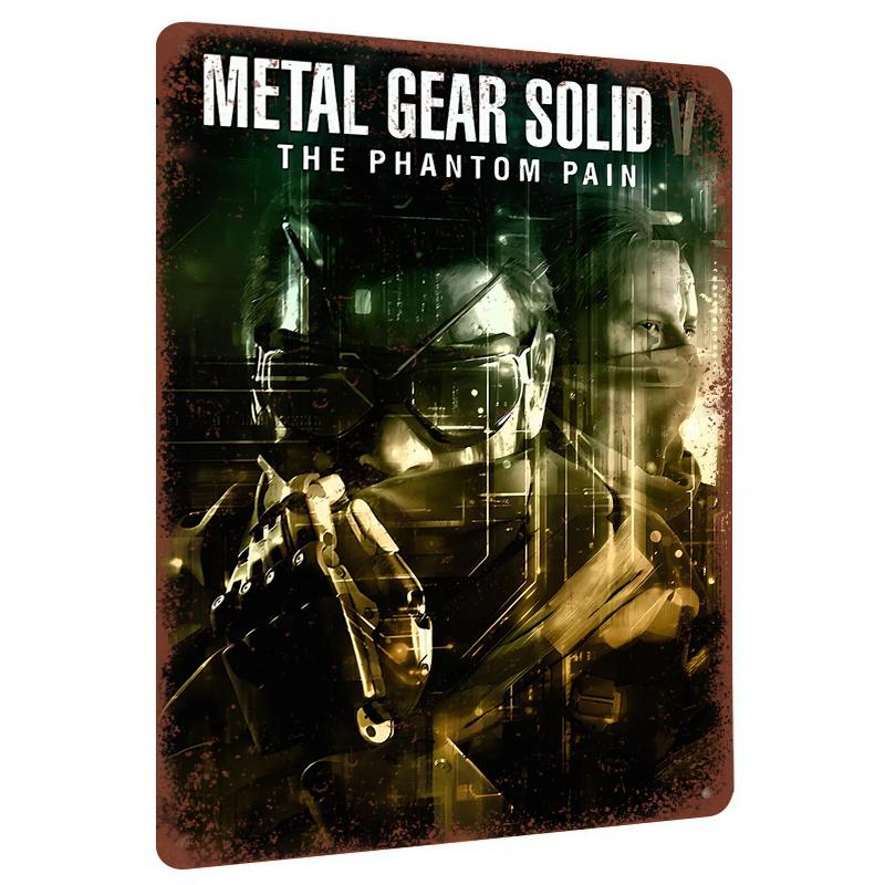 

Metal Gear Solid V The Phantom Pain Game Poster Custom Metal Iron Painting Wall Art Decor 20x30cm（7.8x11.8inch）