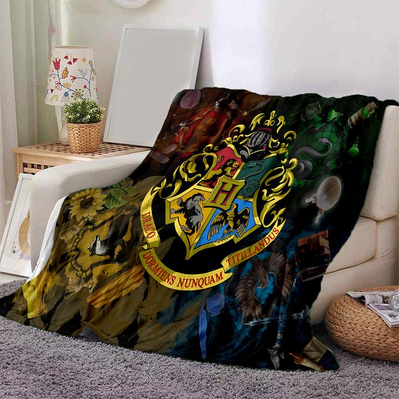 

Harry Potter Hogwarts Crest Wall Art PrintPrint Blanket, Soft Blanket For Sofa Office Bed And Travelling Daughter Birthday Gift esj161 130cm×150cm（50in×60in）